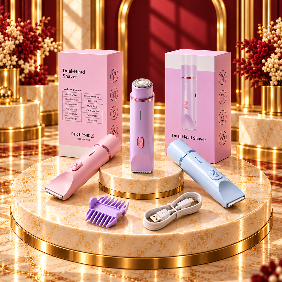 Multifunctional women's hair removal device